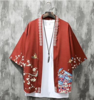 Summer Three-quarter Sleeve Shirt Men's Loose Chinese Style Men's Clothing