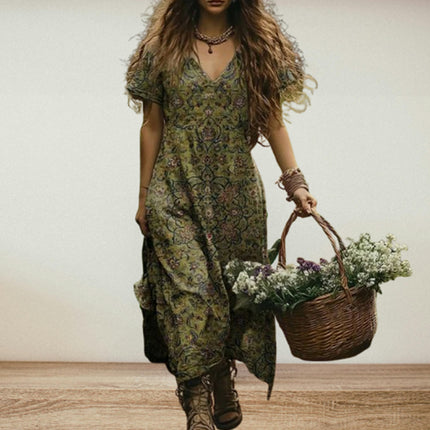 All Match Bohemian V-neck Dress