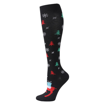 Men's And Women's Fashion Simple Christmas Sports Compression Socks
