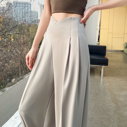 Advanced Sense High Waist Drooping Slimming And Straight Casual Mopping Pants