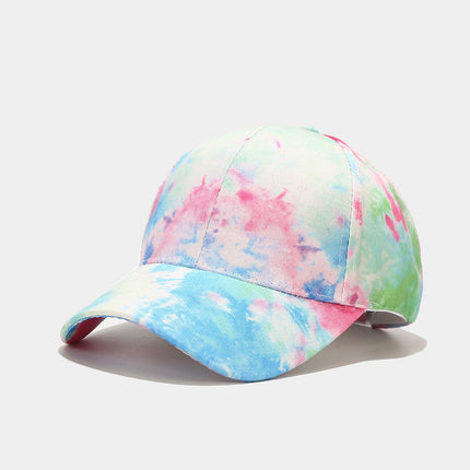 Men's And Women's Tie-dye Colorful Graffiti Peaked  Summer