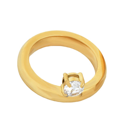 Zircon Brushed Ring Unisex Retro Minority High-grade Light Luxury All-match Earrings