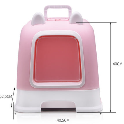 Fully enclosed cat litter with drawers