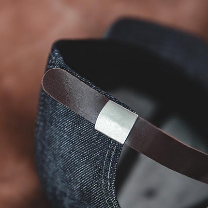 Retro Street Solid Color Denim Short Brim Hat