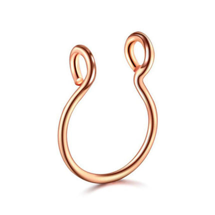 Fashionable stainless steel U-shaped nose ring