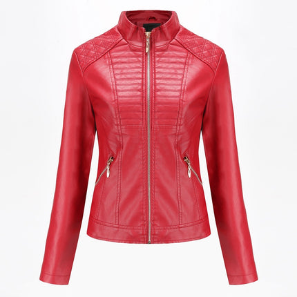 Women's motorcycle leather jacket