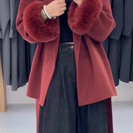 Women's Wool New Double-sided Mid-length Temperament Coat