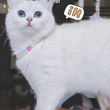 Pet Cat Beads Love Necklace