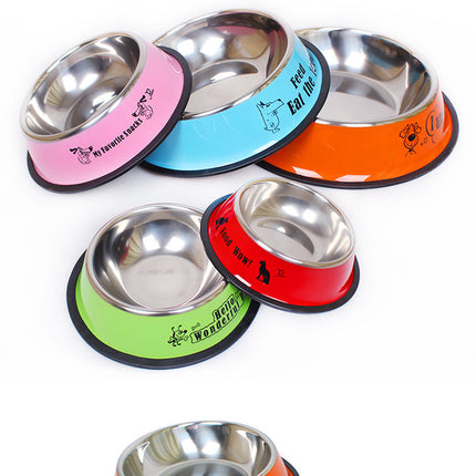 Stainless steel dog bowl