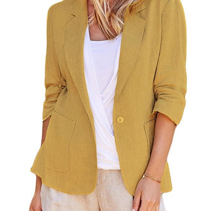 Solid Color Suit Collar Single-breasted Suit