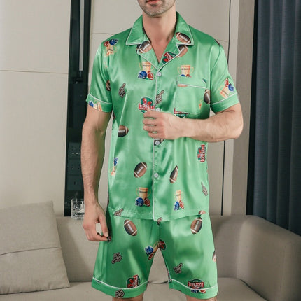 Men's Ice Silk Double Short Suit