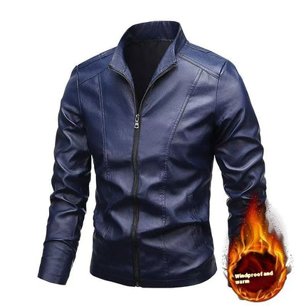 Men's Slim Fit Trendy Handsome Leather Jacket Coat