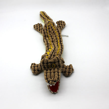 Dog chews and makes noise alligator toy