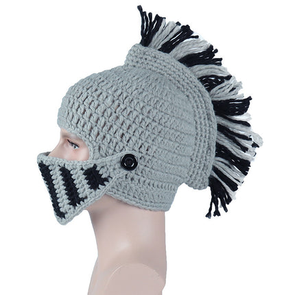 Hand-woven knitted hat