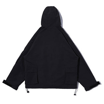 Multi pocket hooded cargo jacket