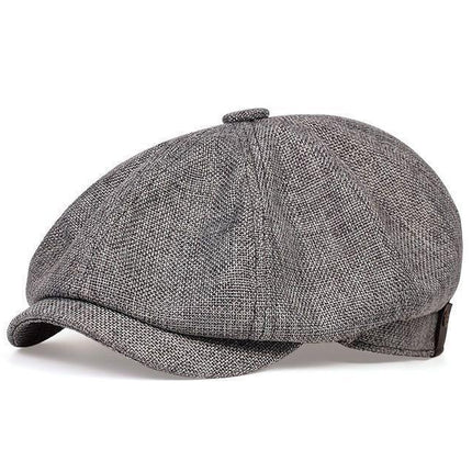 Men's Plus Size British Big Head Octagonal Hat