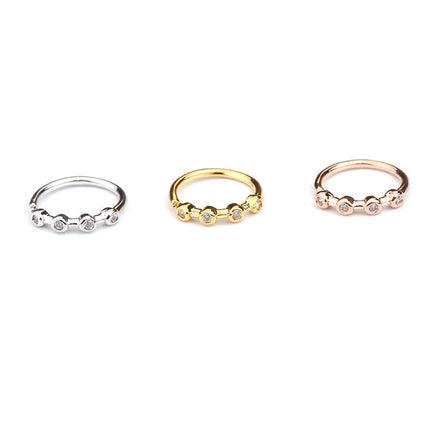 Cross border e-commerce hot selling zircon flower nose ring inlaid with zircon