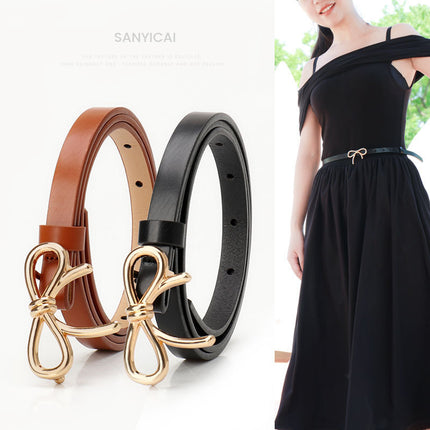 Fashion All-match Bow Decorative Band Belt