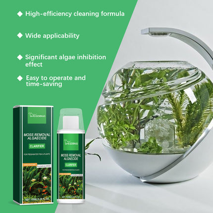 Yegbong Algae Removal Clarifier Clean Fish TanksGreen Brown Silk Algae, Black Hair Moss Algae Remover, Purify Water Without Harming Fish