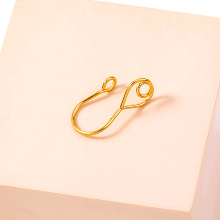 Personality Golden Accessories Female Retro Handmade Love Nose Ring U-shaped