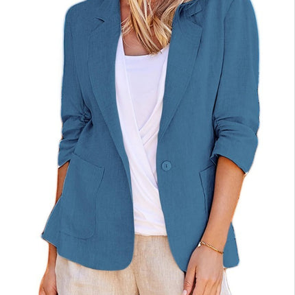 Solid Color Suit Collar Single-breasted Suit