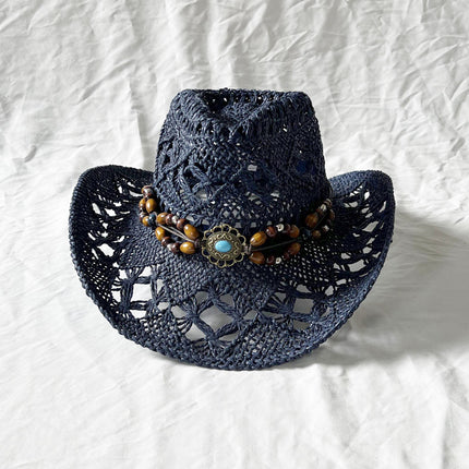 Gem The Magic Aster Straw Hat Handmade Hollow Sun Shade