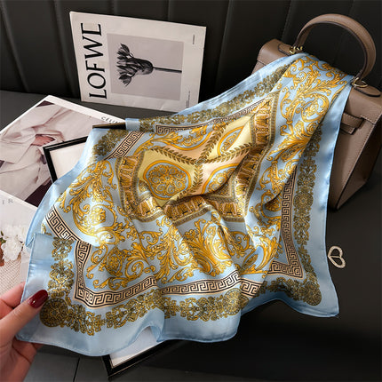 Light Luxury Temperament Silk Scarf 70cm Shawl For Women