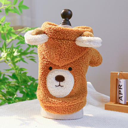 Lambswool Warm And Comfortable Round Bear Hoodie Pet