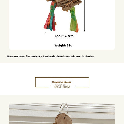 Parrot Bird Bite Toy String Relieving Stuffy Decorative Color Pendant