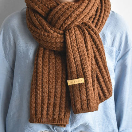 Men's Fashion Versatile Solid Color Warm Scarf