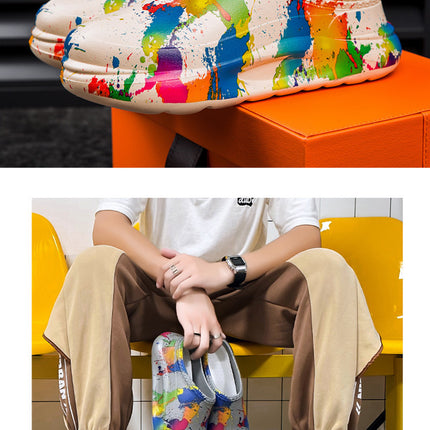 Men's Fashion Platform Pump Chef Hotel Waterproof Food Workshop Work Shoes Durable Garden Slippers