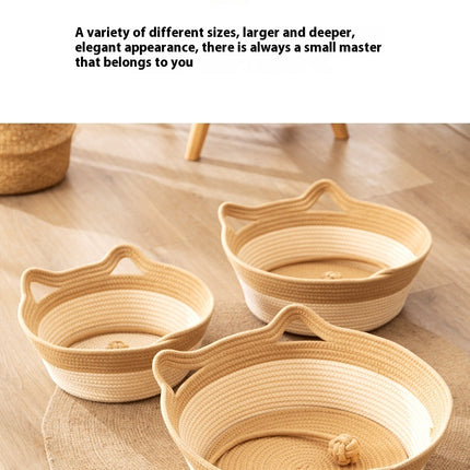 Coarse Linen Rattan Cat Nest Four Seasons Universal Bed Woven Cat Sleeping Mat