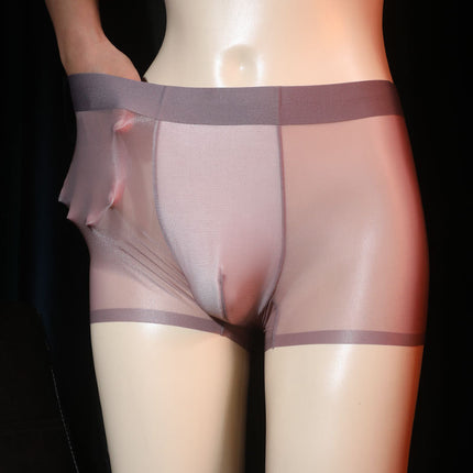 Men's Ultra-thin Transparent Boxer Ice Silk Underwear