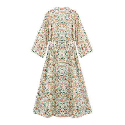 European And American Style Fashion Simple Printing Dress