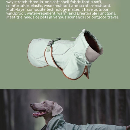 Outdoor Soft Shell Waterproof Windproof Warm Dog Soft Shell Jacket