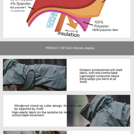 Outdoor Soft Shell Waterproof Windproof Warm Dog Soft Shell Jacket