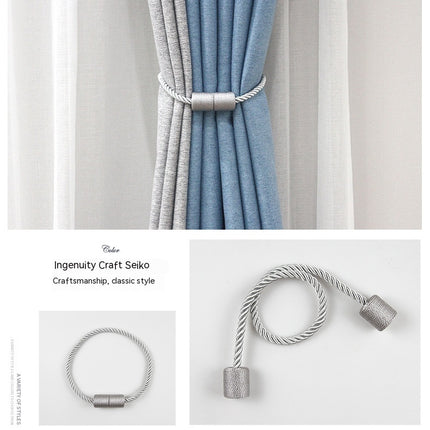 Cylindrical Curtain Bandage Magnetic Buckle Installation-free