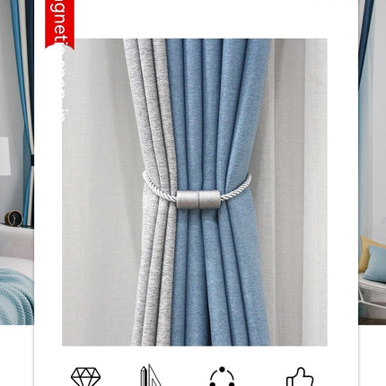 Cylindrical Curtain Bandage Magnetic Buckle Installation-free