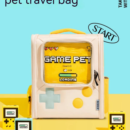 Game Console Retro Style Pet Cat Bag Portable Out Backpack Foldable Large Capacity Dogs And Cats Travel Nest