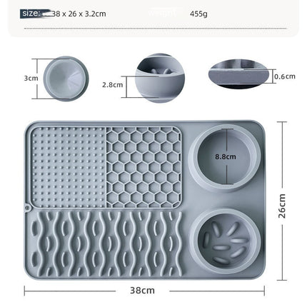 Pet Multi-functional Silicone Plate Non-slip Leak-proof