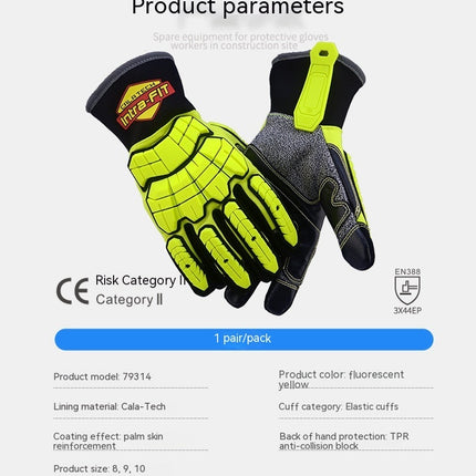 Anticollision Anti-cutting Wear-resistant Heavy-duty Multifunctional Mechanical Gloves