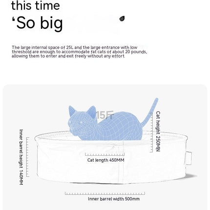 Foldable Cat Supplies Folding Semi-closed Portable Cat Toilet