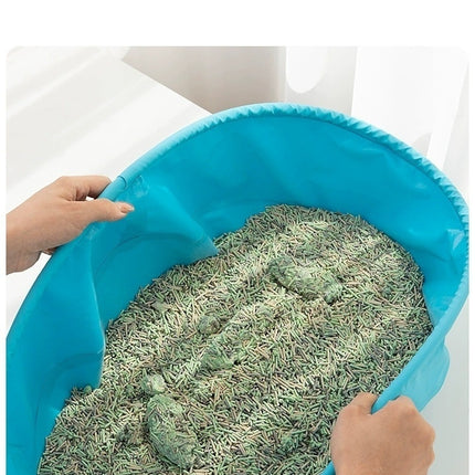 Foldable Cat Supplies Folding Semi-closed Portable Cat Toilet