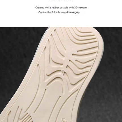 Men's Spring And Autumn Leather Casual Sneakers