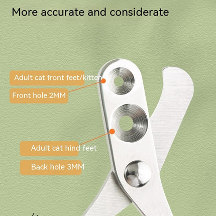 Pet Special Round Hole Positioning Precision Cat Nail Clippers