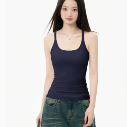 Grey With Chest Cushion, Camisole, Women's Summer Outerwear