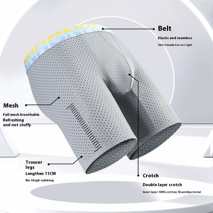 Summer Ice Silk Mesh Sports Men's Underwear