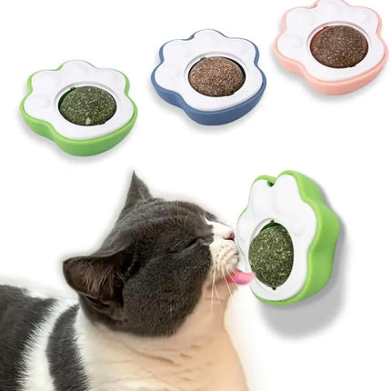 Catnip Balls Extra Energy Ball For Cats Edible Vine Cat Lick Toys Healthy Kitten Teeth Cleaning Dental Chew Toys Wall Treats For Cats