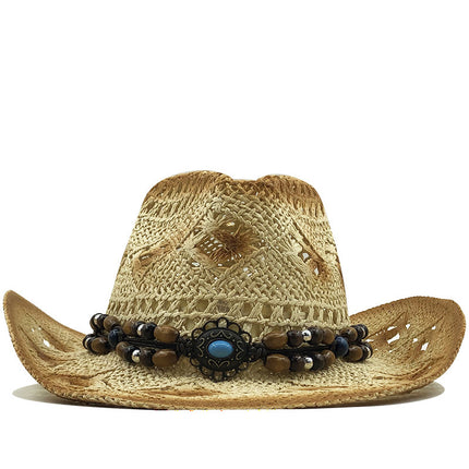 Women's Outdoor Seaside Beach Hat Cowboy Straw Hat