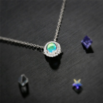 Female Round Pendant Clavicle Chain